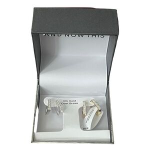 AND NOW THIS 18k Over Brass Four Pair of Earrings Set - NWT